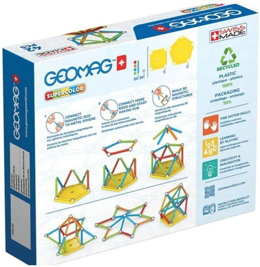Geomag Μαγνητικό Παιχνίδι Κατασκευών Supercolor