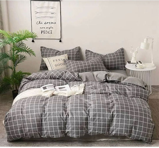SteweHome Σετ Διπλή 200x200cm Γκρι