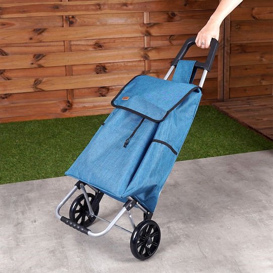 Stoff Einkaufswagen Λαϊκής Blau 40lt