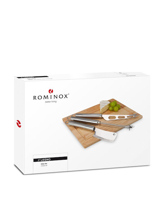 Rominox Дървено Плато За Сервиране На Сирене 27x20x1см