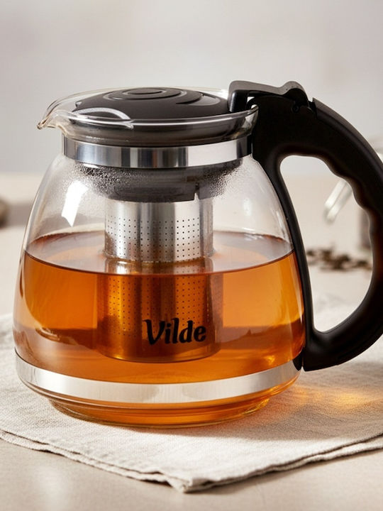 Vilde Τσαγιέρα με Φίλτρο Γυάλινη Διάφανη 1500ml