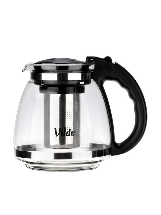 Vilde Τσαγιέρα με Φίλτρο Γυάλινη Διάφανη 1500ml