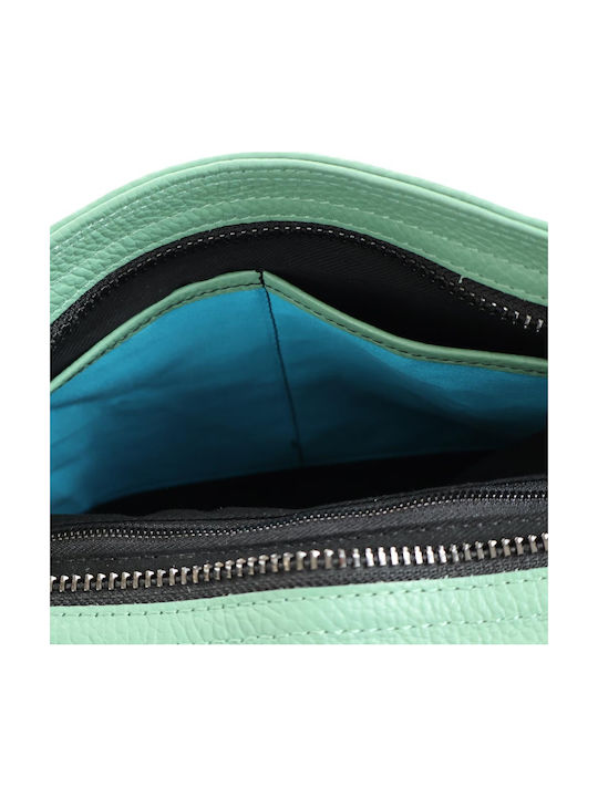 Leather Women's Shoulder Bag Green