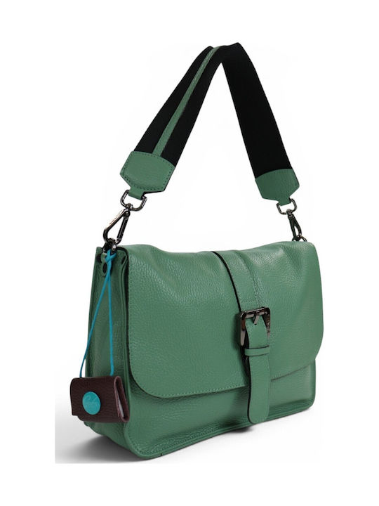 Leather Women's Shoulder Bag Green