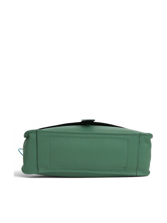 Leather Women's Shoulder Bag Green