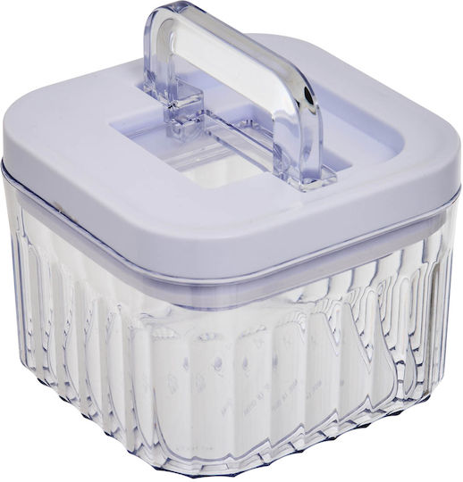 5Five Streaks General Use Vase with Airtight Lid Plastic Transparent 350ml