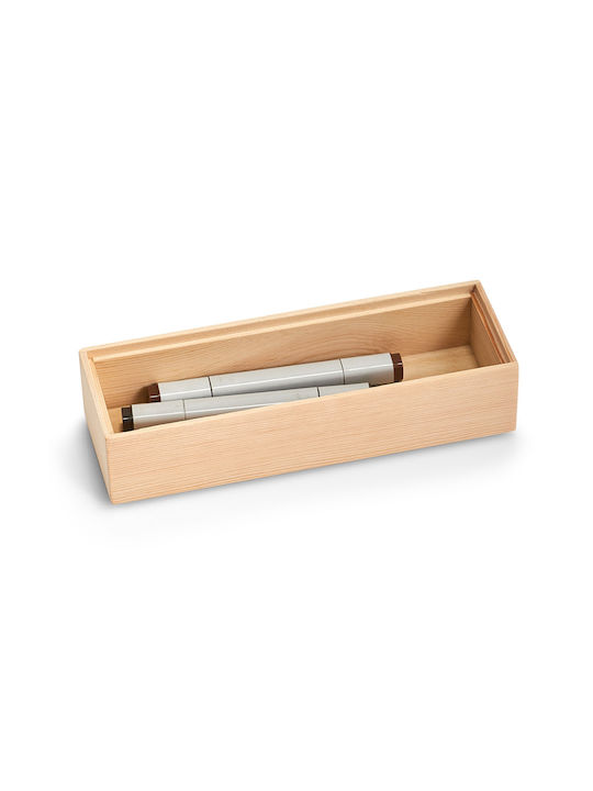 Βάζο Γενικής Χρήσης με Καπάκι Ξύλινο 7.5x5x23cm