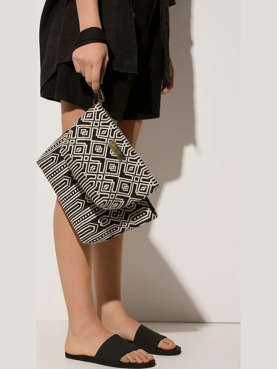 Fabric Women's Handbag Black