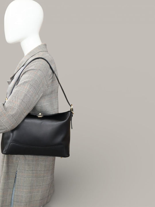 Leather Women's Black Shoulder Bag
