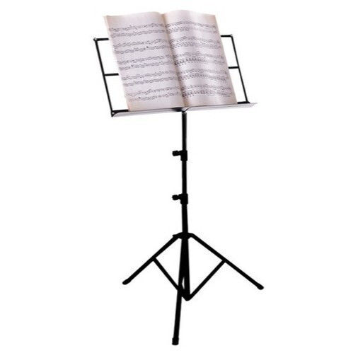 Stand Muzical Zola Înălțime Reglabilă Unghi Reglabil Geantă de Transport Fier Plastic 46.5 X 29 X 65 90 123 Cm Negru