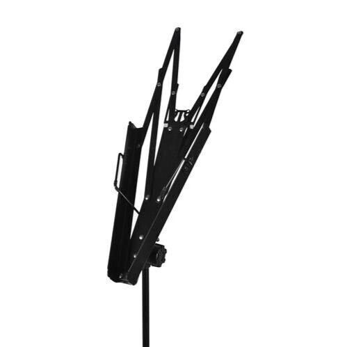 Stand Muzical Zola Înălțime Reglabilă Unghi Reglabil Geantă de Transport Fier Plastic 46.5 X 29 X 65 90 123 Cm Negru