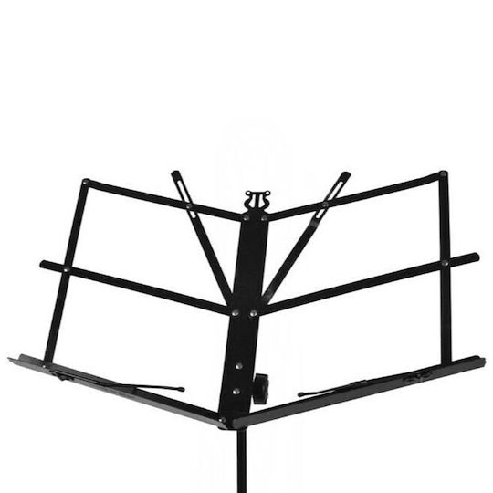 Stand Muzical Zola Înălțime Reglabilă Unghi Reglabil Geantă de Transport Fier Plastic 46.5 X 29 X 65 90 123 Cm Negru