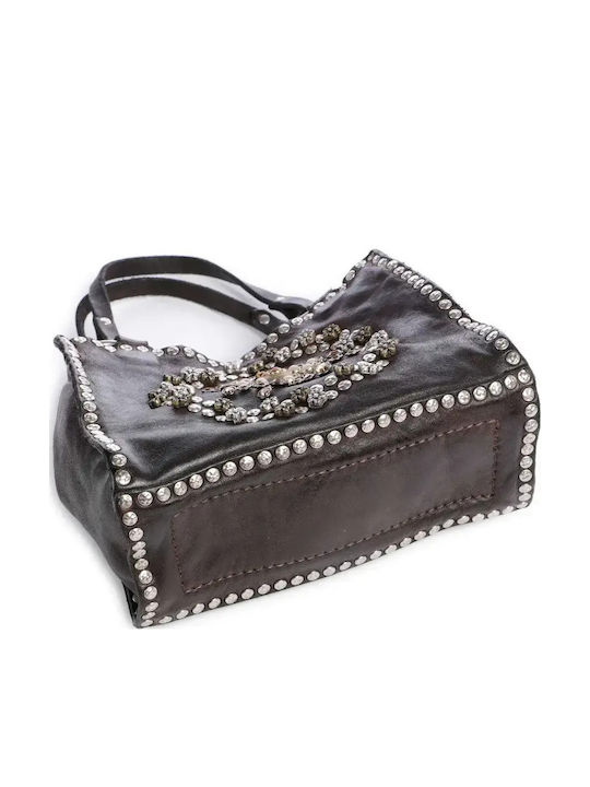 Leder Damen Schultertasche Braun