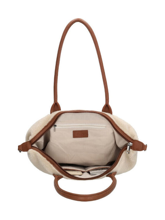 Women's Shopper Shoulder Bag Beige