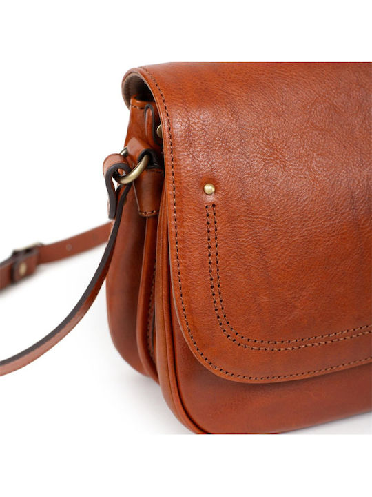 Leder Damen Handtasche Messenger Tabac