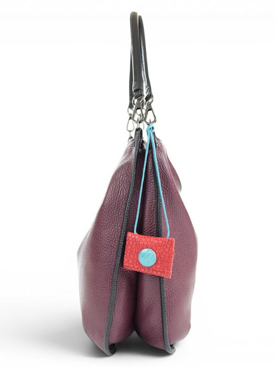 Damen Schultertasche Burgundisch
