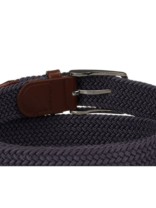 Men's Leather Webbing Belt Gray