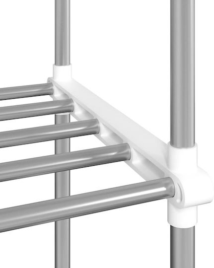 vidaXL Suport Pentru Cuptor Cu Microunde Metalic 51x27x63cm Alb