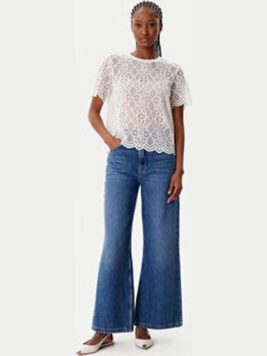 Damen Bluse Kurzärmelig Mehrfarbig