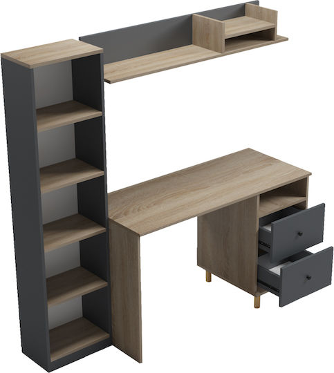 Desk Kontor Wooden Anthracite 120x50x160cm