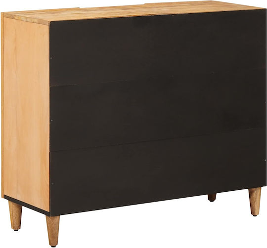 Wooden Sideboard Brown 90x33.5x75cm
