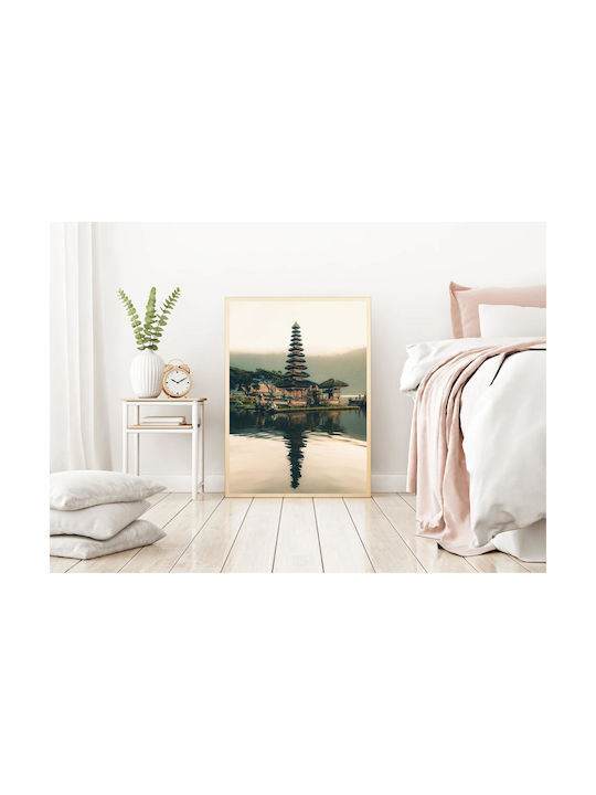 Πίνακας Serene Temple Reflection Γαλήνια Αντανάκλαση Ναού 70x100