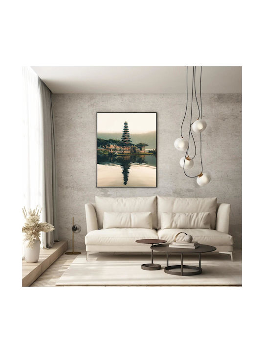 Πίνακας Serene Temple Reflection Γαλήνια Αντανάκλαση Ναού 70x100
