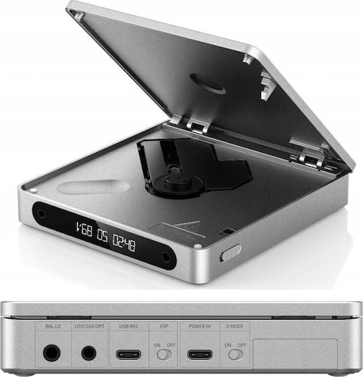 Fiio Dm13 Player Cd Portabil Bluetooth 5.1 Suport Multi-format Ieșire Duală 3.5mm/4.4mm Baterie 1000mah Argintiu