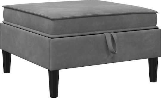 vidaXL Hocker Für Das Wohnzimmer Mit Stauraum Bezogen Mit Samt Dunkelgrau