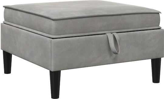 vidaXL Hocker Für Das Wohnzimmer Mit Stauraum Mit Samt Offen Grau