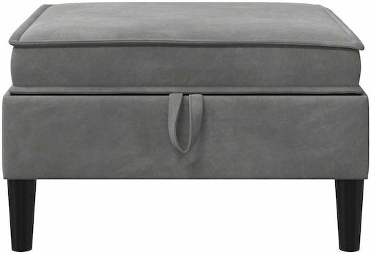 vidaXL Hocker Für Das Wohnzimmer Mit Stauraum Bezogen Mit Samt Dunkelgrau
