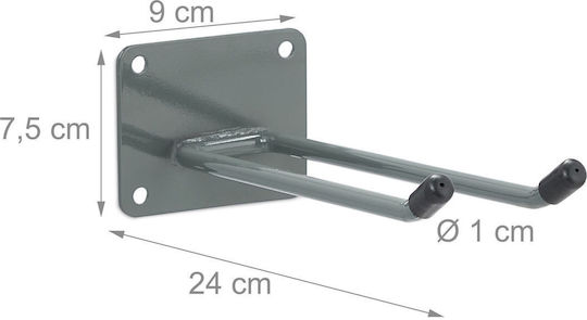 Relaxdays Set 3 Long Wall Hooks