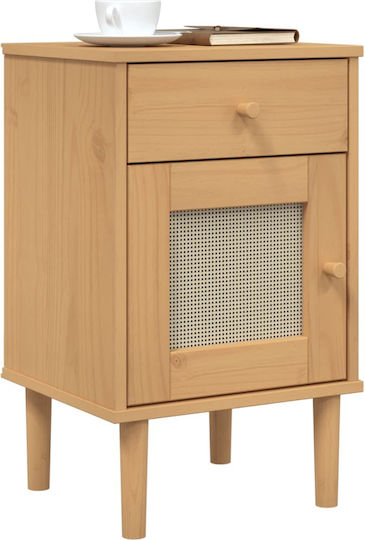 Nachttisch Senja Massivholz Beiges 40x36x65cm
