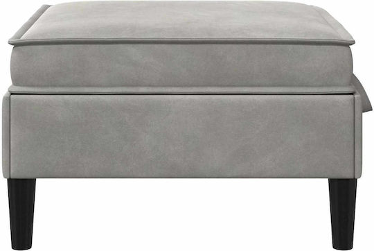 vidaXL Hocker Für Das Wohnzimmer Mit Stauraum Mit Samt Offen Grau