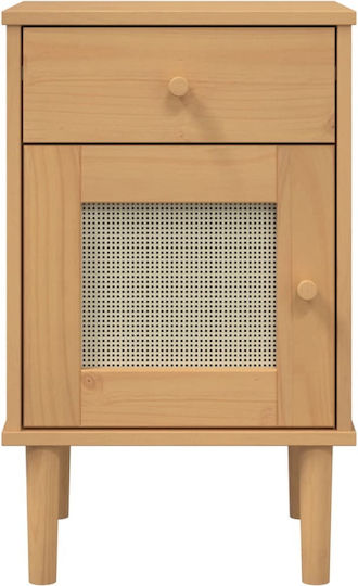 Nachttisch Senja Massivholz Beiges 40x36x65cm