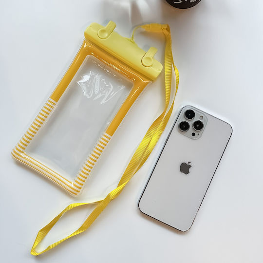 Waterproof Underwater Cushion Cover Alista Home Snowproof Universal Striped Drawstring Phone Documents Yellow