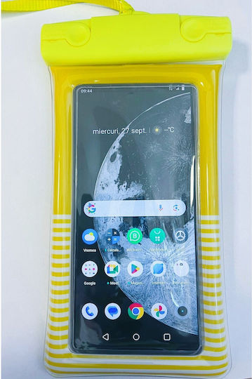 Waterproof Underwater Cushion Cover Alista Home Snowproof Universal Striped Drawstring Phone Documents Yellow