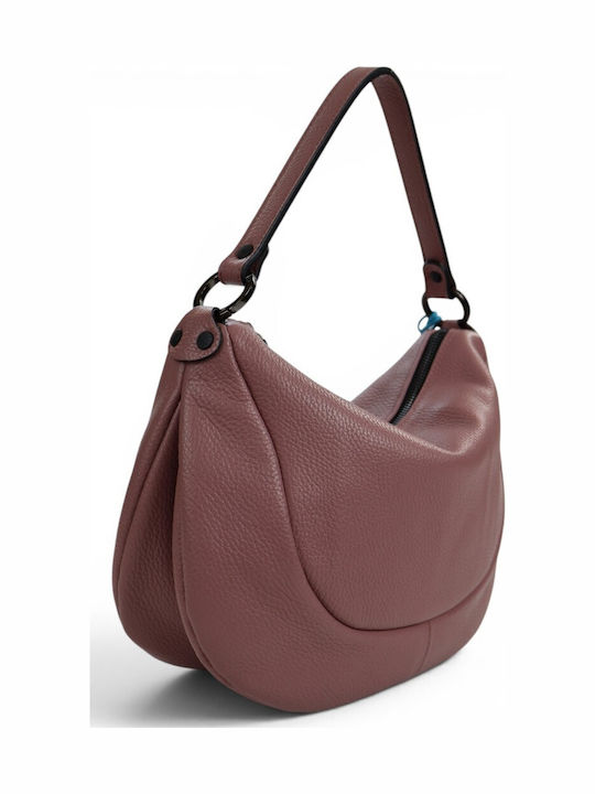 Leder Damen Schultertasche Rosa