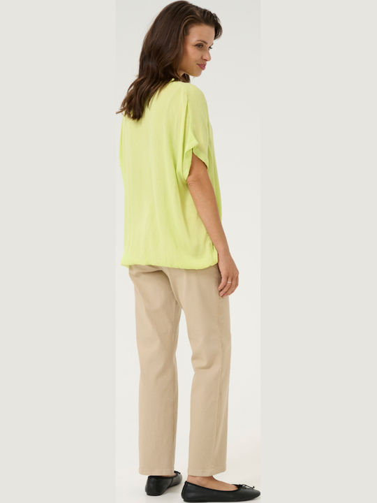 Bluza Damă Mâneci Scurte Verde Lettuce