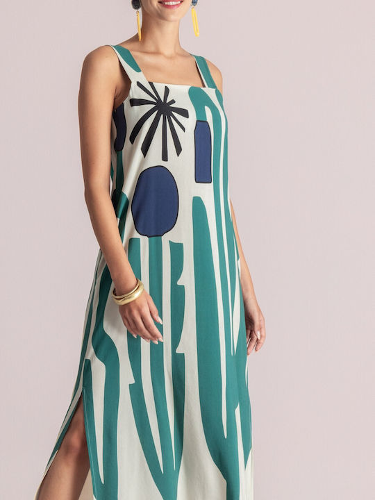 Sommer Maxi Damenkleid Petrol