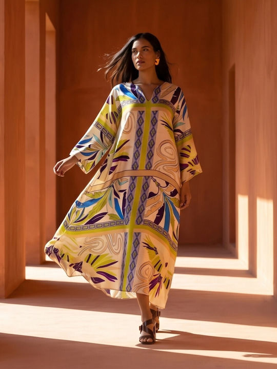 Summer Maxi Evening Dress Multicolour