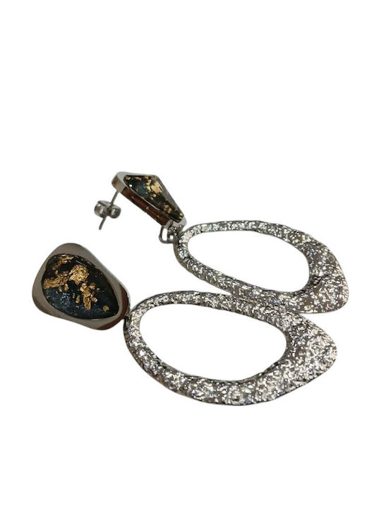 Kalliopi Silver Ohrringe Stecknadelverschluss aus Stahl