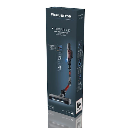 Rowenta X-Pert 7.60 Rechargeable 2 in 1 Stick & Handheld Vacuum 18V Red