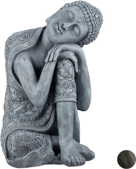 Figurină Buddha Din Ceramică Relaxdays 60x35x35cm 9,5kg Gri Pentru Uz Interior Și Exterior Figurină Buddha Din Ceramică Relaxdays 60x35x35cm 9,5kg Gri Pentru Uz Interior Și Exterior