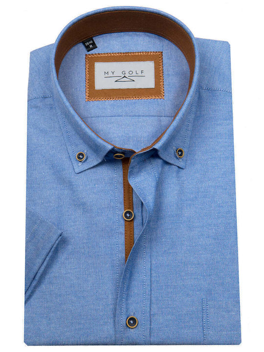 Short Sleeve Shirt in Regular Fit Blue