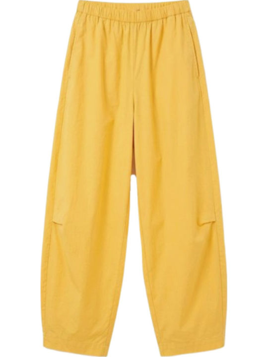 Γυναικείο Υφασμάτινο Παντελόνι Yellow