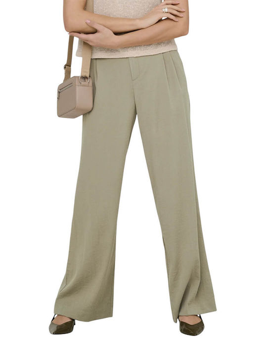 Women's Fabric Trousers Beige