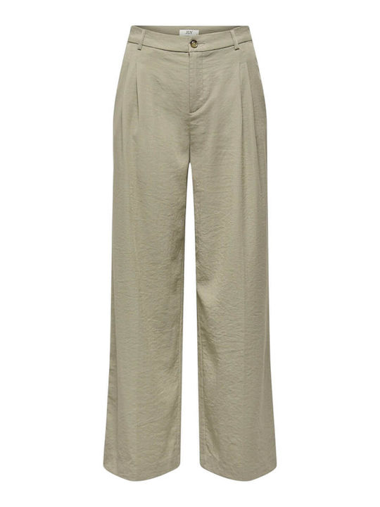 Women's Fabric Trousers Beige