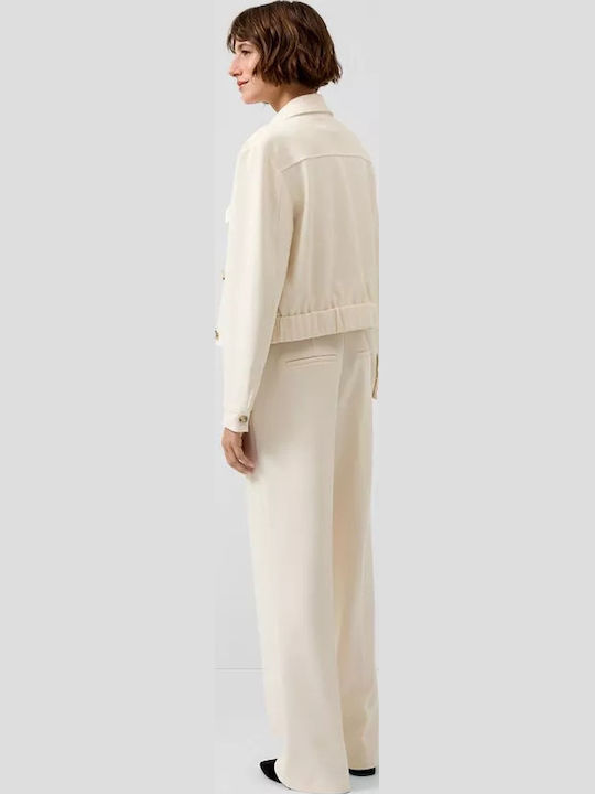 Women's Fabric Trousers Beige