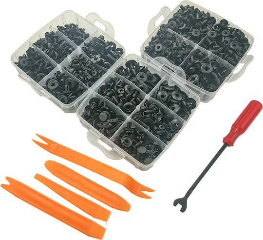 Set 625 Clipsuri Auto Universale Organizator Unelte de Fixare Tapițerie